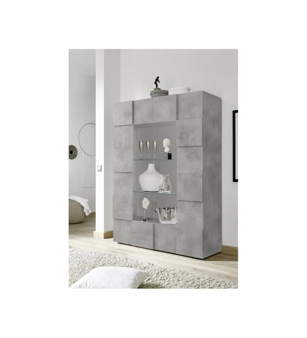 Witryna DAMA 121 cm w optyce betonu