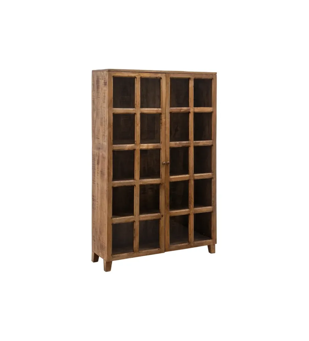 Witryna Iron Craft 115 cm drewno mango brąz