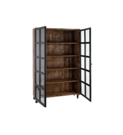 Witryna Iron Craft 115 cm drewno mango czarna