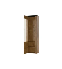 Witryna LARONA 65 Cm O Wybarwieniu Satin Nussbaum z kolorem Touchwood