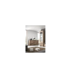 Witryna LARONA 65 Cm O Wybarwieniu Satin Nussbaum z kolorem Touchwood