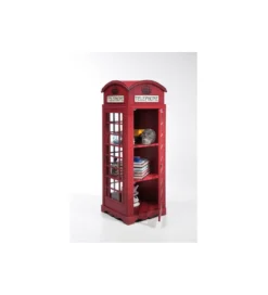 Witryna LONDON TELEPHONE 140 cm czerwona