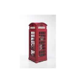 Witryna LONDON TELEPHONE 140 cm czerwona