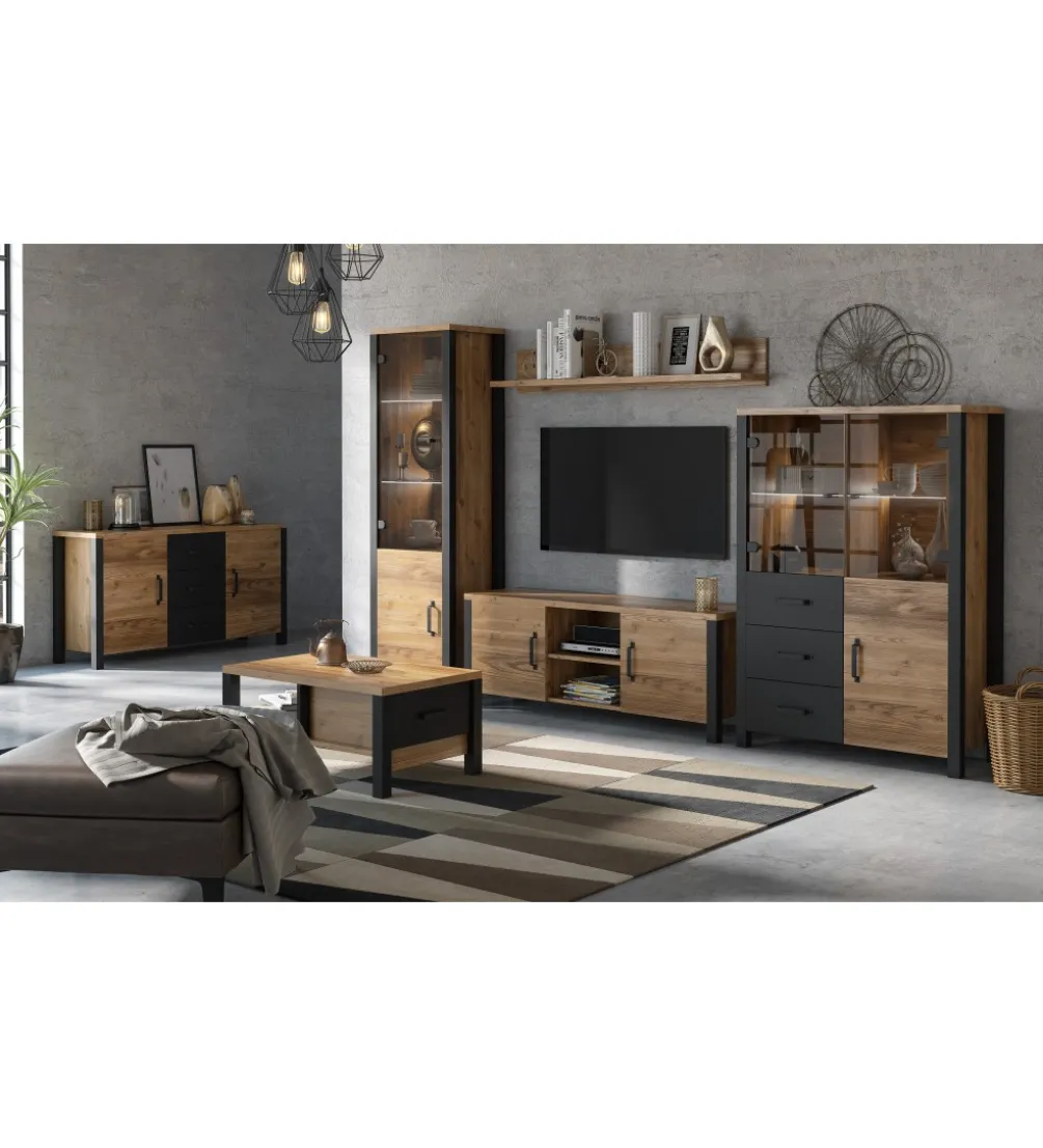 Witryna OLIN WM 56 cm w optyce świerku Appenzeller