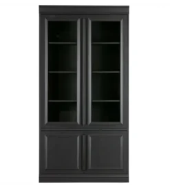 Witryna ORGANIZE 215 cm drewno sosna czarny mat