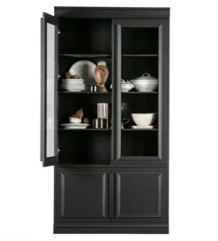 Witryna ORGANIZE 215 cm drewno sosna czarny mat