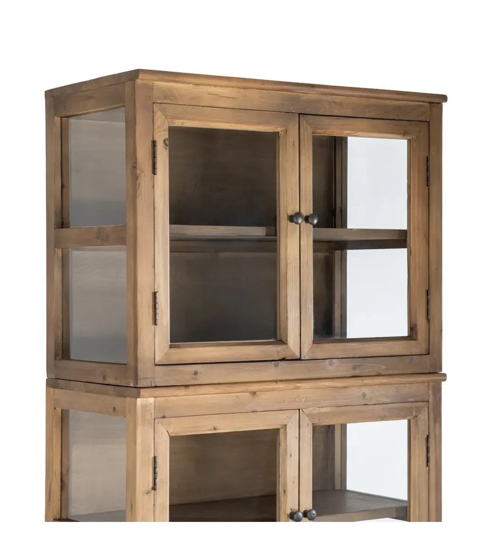 Witryna RECDANICO 201 x 80 cm naturalna