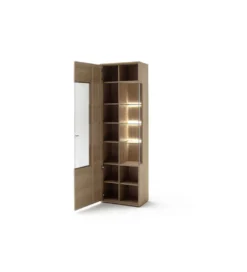 Witryna VALENCIA 64 cm lewostronna Antracytowo Naturalna