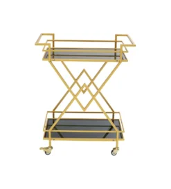 Wózek do serwowania Trolley Piramids 65 cm złoty