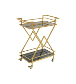 Wózek do serwowania Trolley Piramids 65 cm złoty