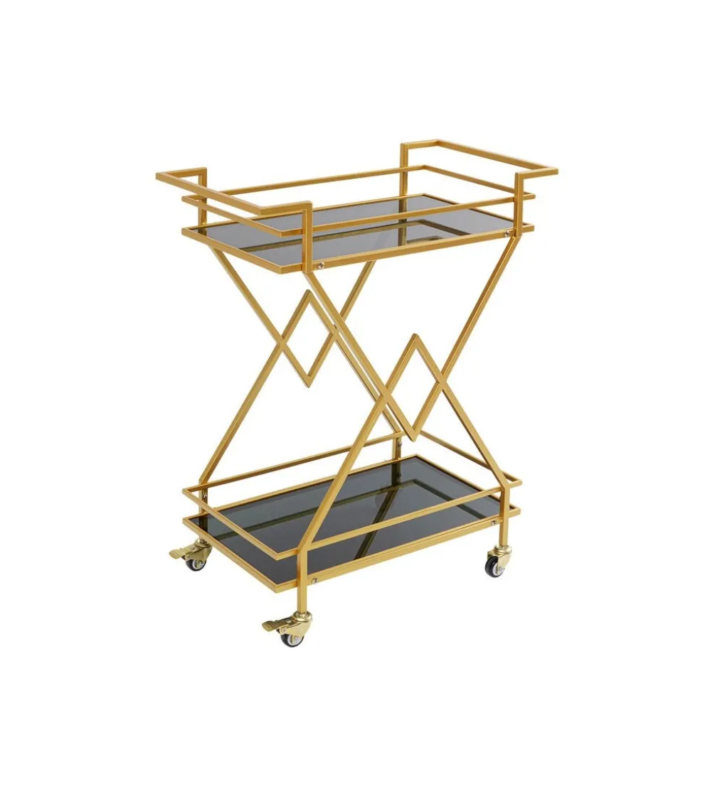 Wózek do serwowania Trolley Piramids 65 cm złoty