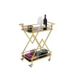 Wózek do serwowania Trolley Piramids 65 cm złoty