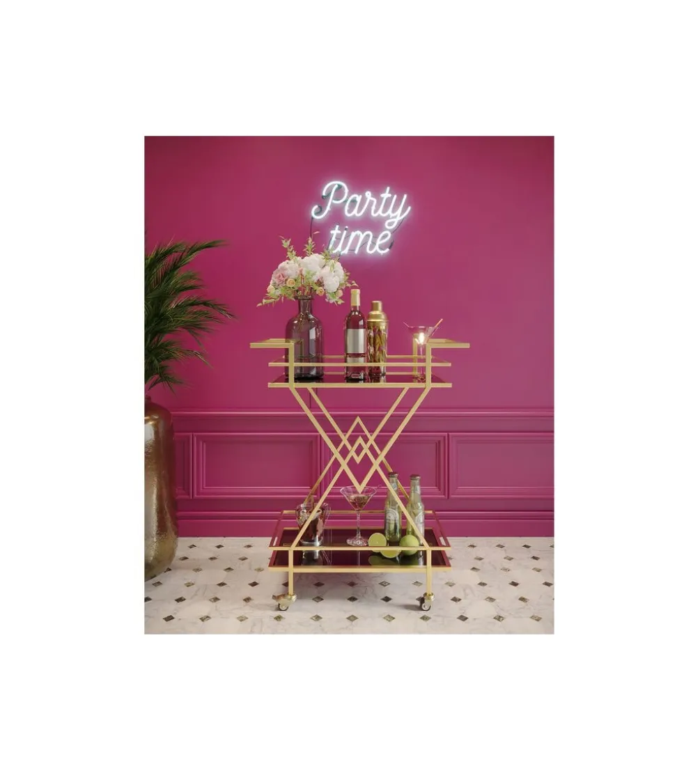 Wózek do serwowania Trolley Piramids 65 cm złoty