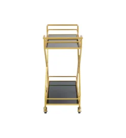 Wózek do serwowania Trolley Piramids 65 cm złoty