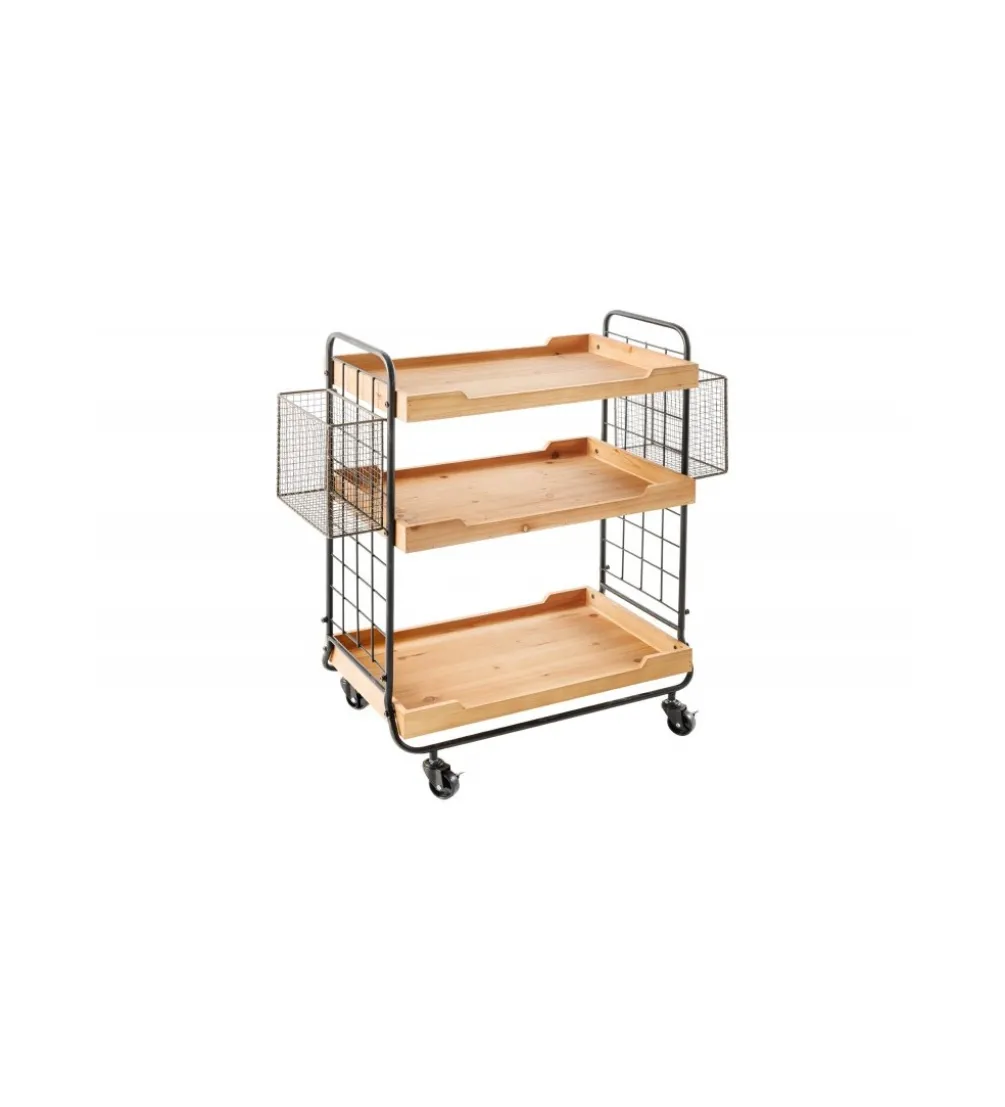 Wózek do serwowania TULUZA 80 cm drewno sosna