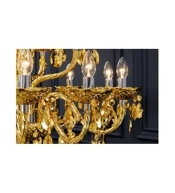 Żyrandol Karat 80 cm 15 ramion złoty
