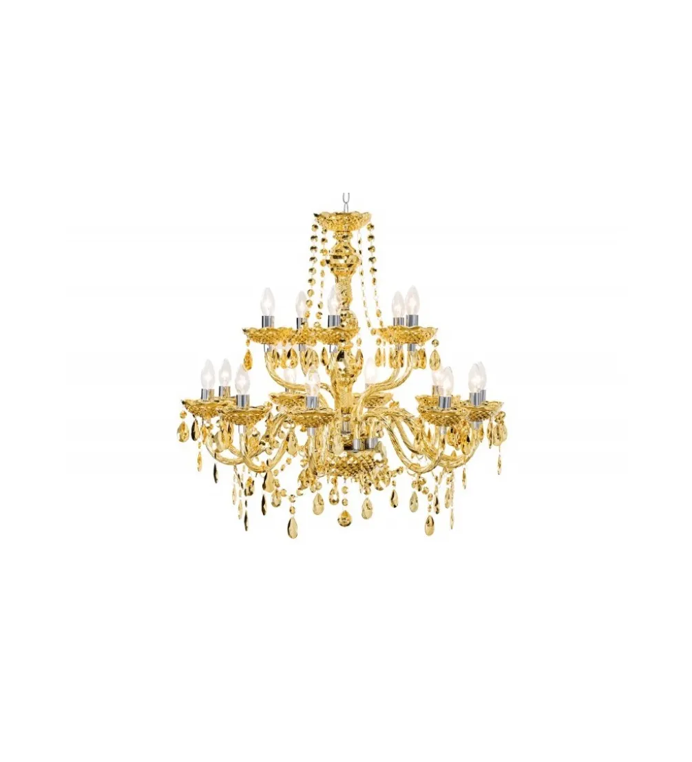 Żyrandol Karat 80 cm 15 ramion złoty