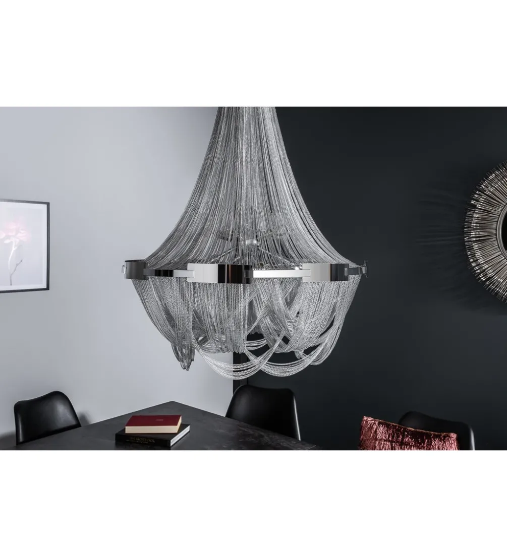 Żyrandol Royal 70 cm srebrny