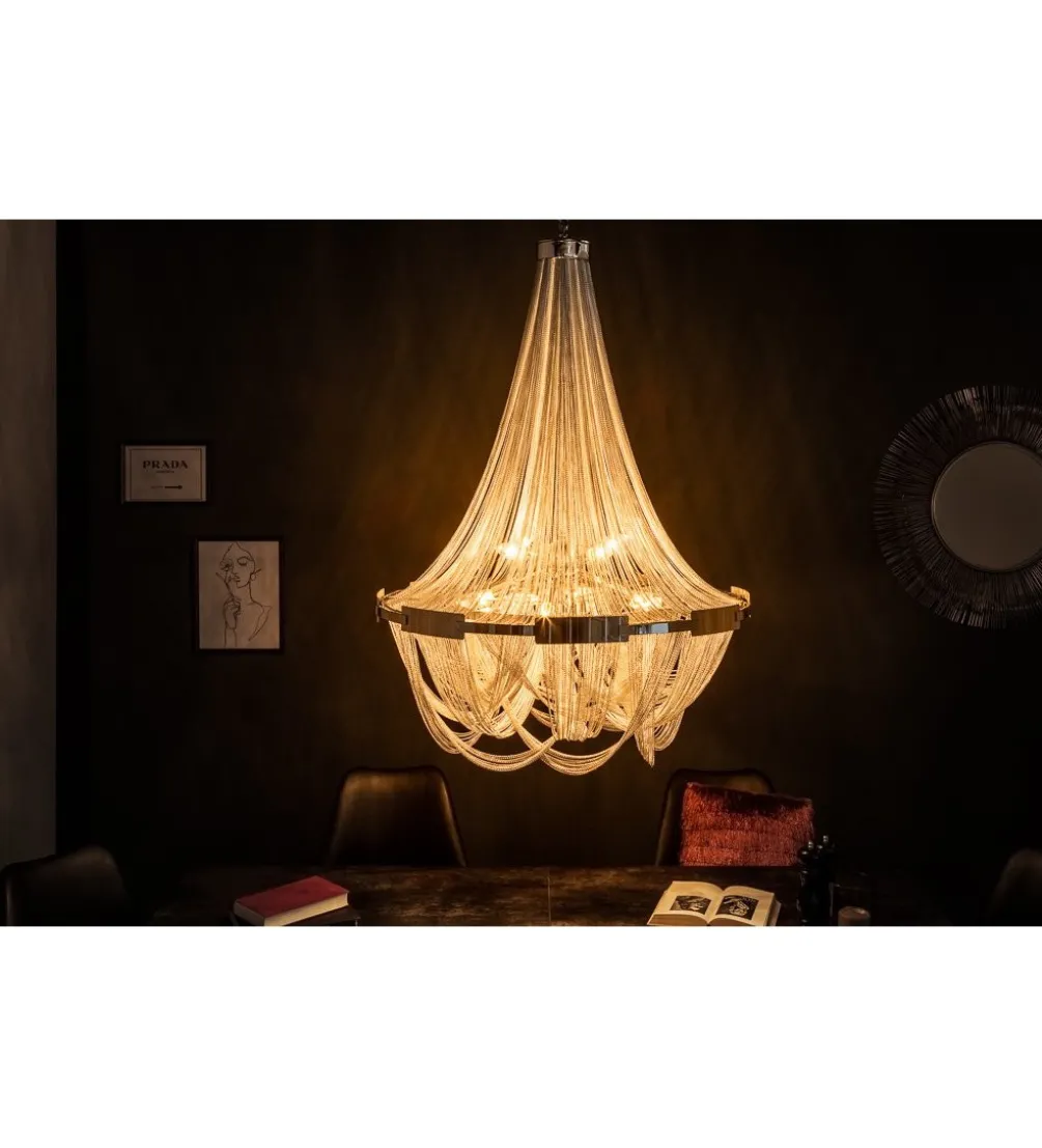 Żyrandol Royal 70 cm srebrny