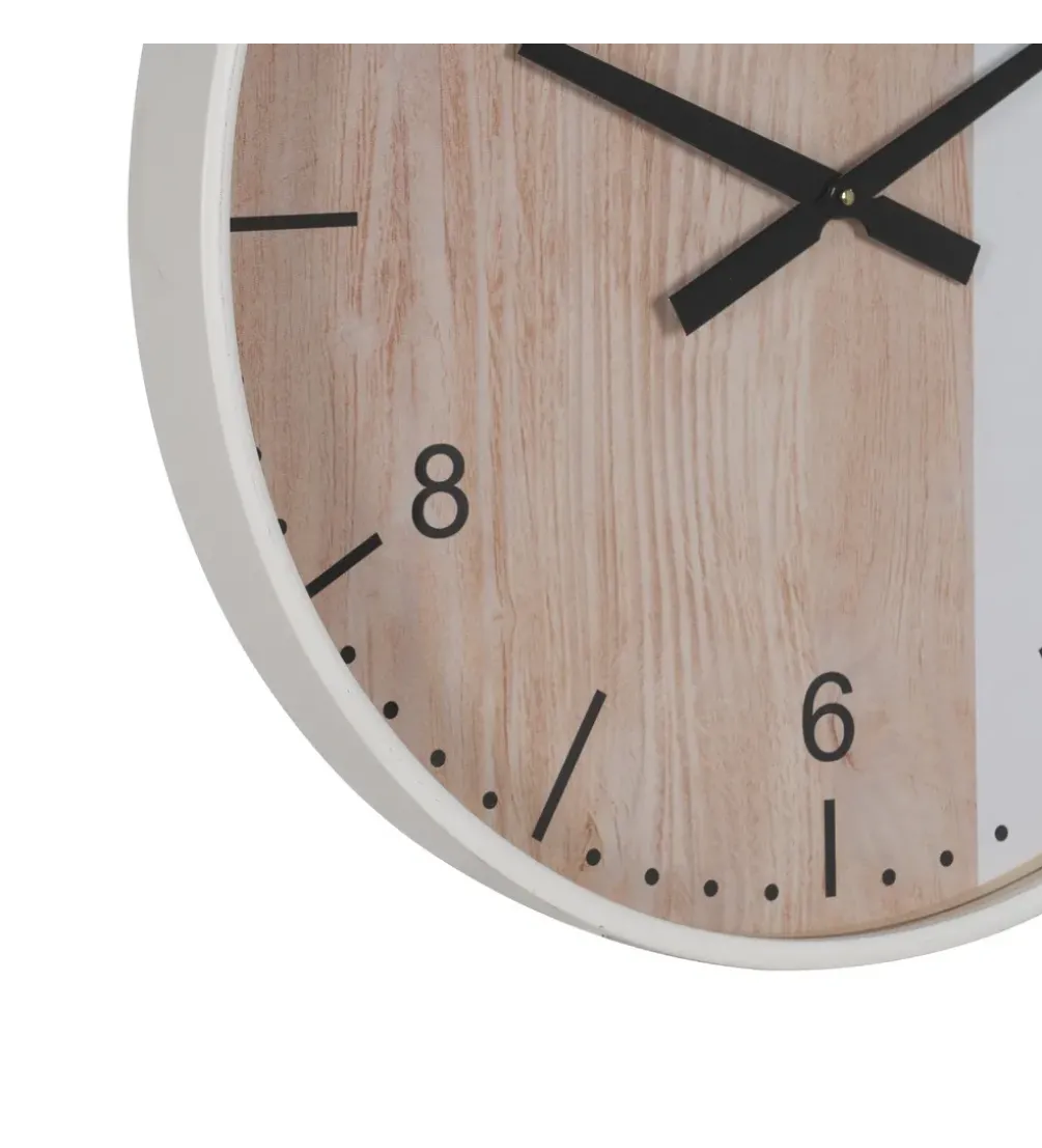 Zegar KUMINA 60 cm naturalny biały