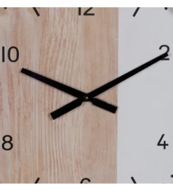 Zegar KUMINA 60 cm naturalny biały