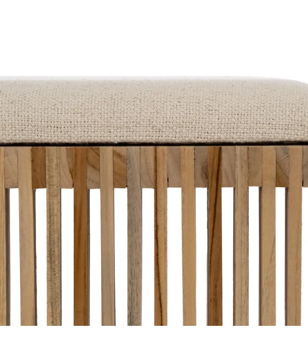 Zestaw 2 ławek BELLAMONTE 50 cm 41 cm drewno teak