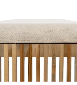 Zestaw 2 ławek BELLAMONTE 115 cm 106 cm drewno teak