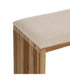 Zestaw 2 ławek BELLAMONTE 115 cm 106 cm drewno teak