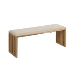 Zestaw 2 ławek BELLAMONTE 115 cm 106 cm drewno teak