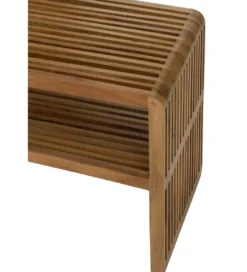 Zestaw 2 konsol SHELIS 130 cm 118 cm drewno teak