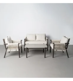 Zestaw mebli ogrodowych KADARMO czarnobiałe
