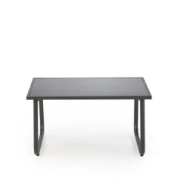 Zestaw ogrodowy CONOR sofa 114 cm dwa fotele 76 cm stolik 75 cm czarno szary