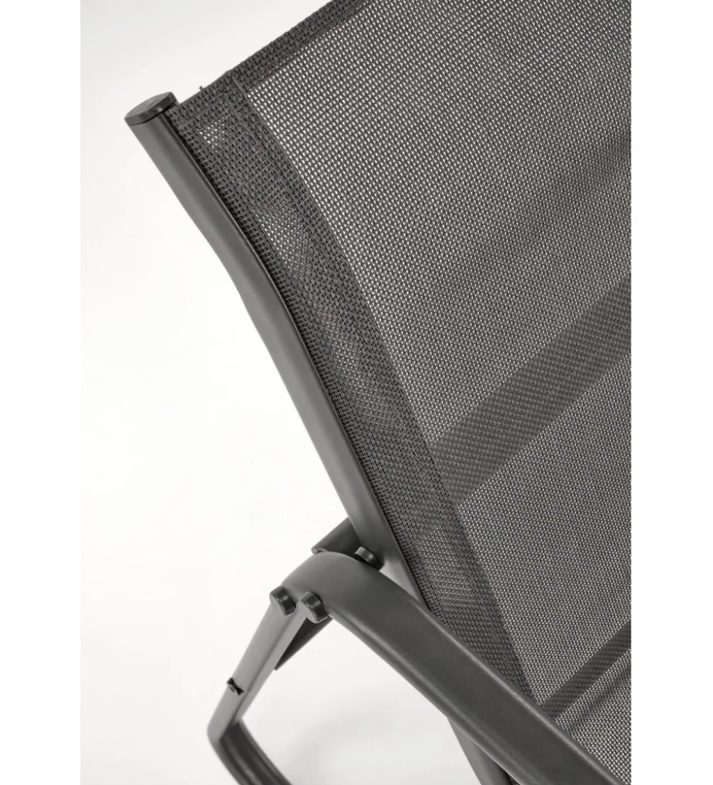 Zestaw ogrodowy CONOR sofa 114 cm dwa fotele 76 cm stolik 75 cm czarno szary