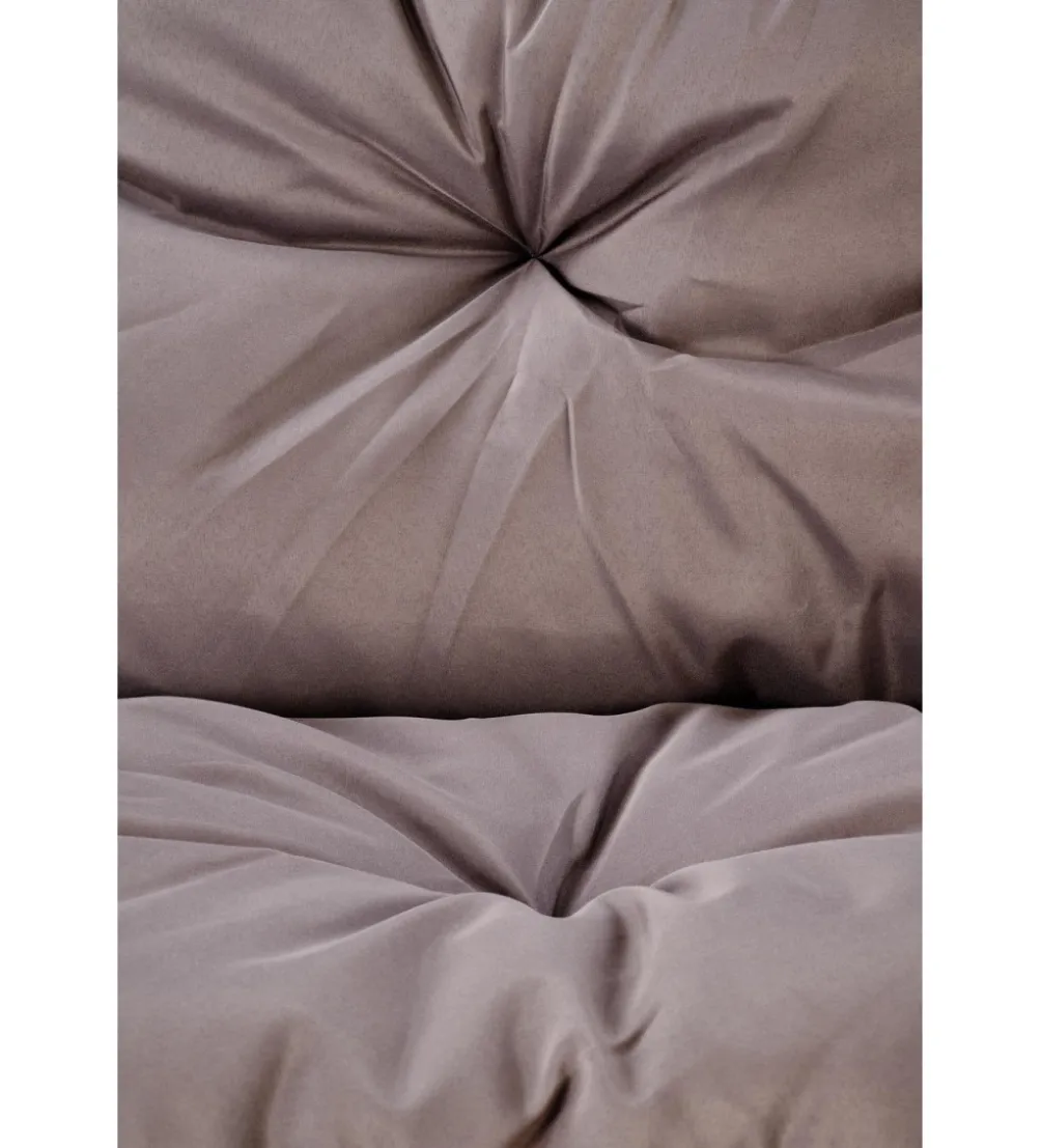 Zestaw ogrodowy HUDSON sofa 116 cm dwa fotele 75 cm ława 68 cm popielaty brązowy