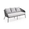 Zestaw ogrodowy ROCCA ciemnoszary - sofa + 2 x fotel + ława