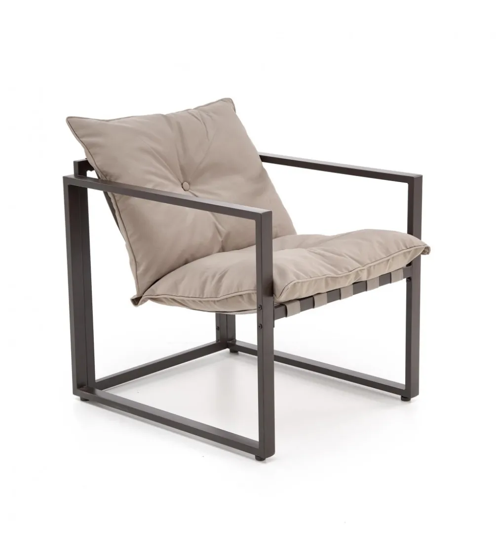 Zestaw ogrodowy SHARK brązowy - sofa + 2 x fotel + ława