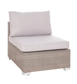 Zestaw ogrodowy TUSERMA 248 cm narożnik 75 cm stolik rattan taupe