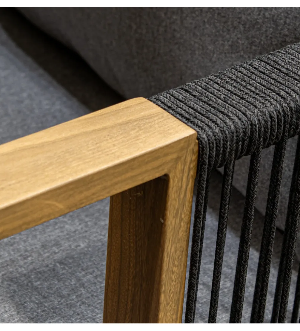 Zestaw ogrodowy TWOSOULME SOFA 198 cm dwa fotele 74 cm i stolik kawowy 128 cm
