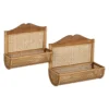 Zestaw 2 półek wiszących TAERMA 50 i 42 cm cm naturalne