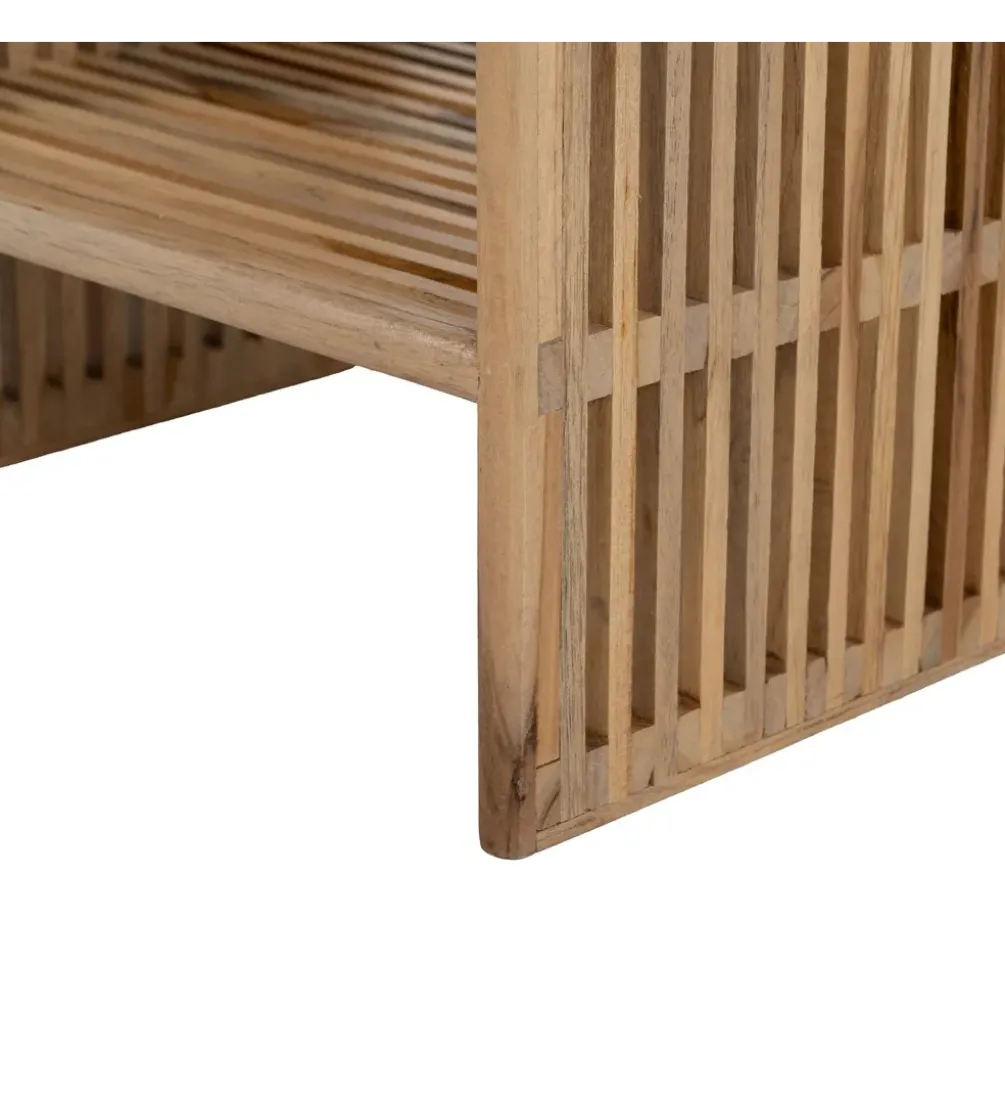 Zestaw 2 regałów BELLAMONTE drewno teak 86 cm 68 cm