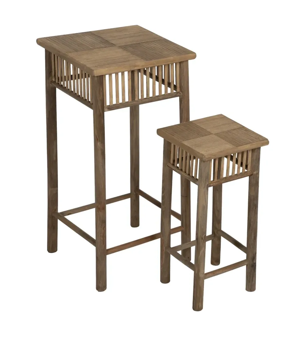 Zestaw stolików BAMBÚ 32 cm 22 cm bambus