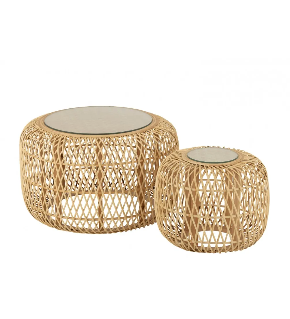 Zestaw 2 stolików kawowych AFRICA 80 cm 53 cm