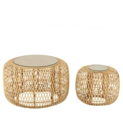 Zestaw 2 stolików kawowych AFRICA 80 cm 53 cm