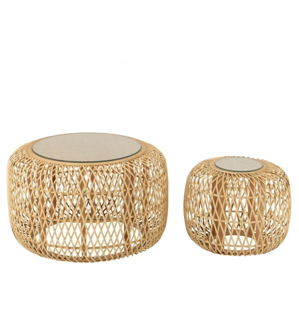 Zestaw 2 stolików kawowych AFRICA 80 cm 53 cm