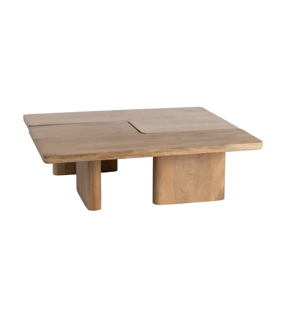 Zestaw 2 stolików kawowych ASANA 120 cm drewno mango