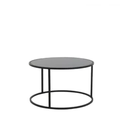Zestaw 2 stolików kawowych DUARTE 65 cm 75 cm czarne