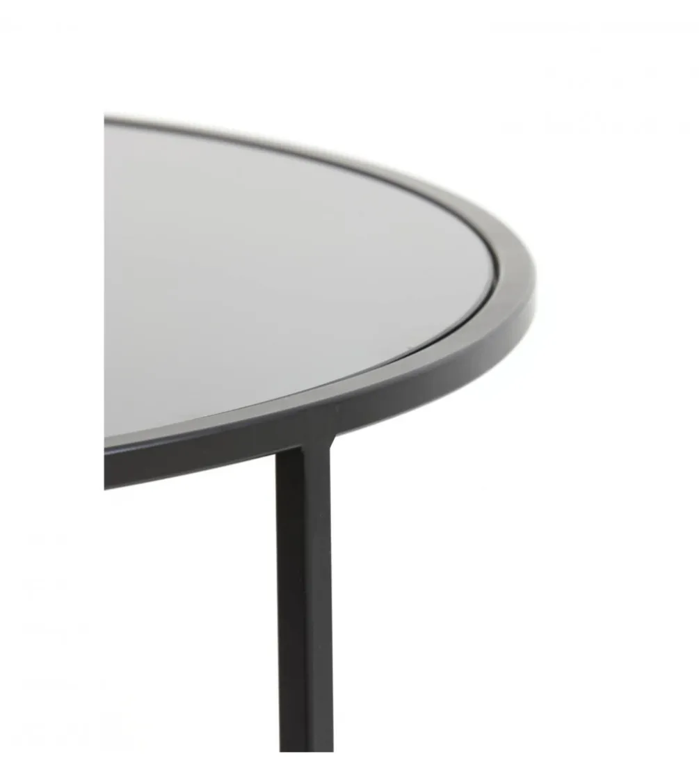 Zestaw 2 stolików kawowych DUARTE 65 cm 75 cm czarne