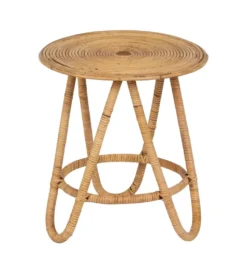Zestaw 2 stolików kawowych MEGORY 60 cm 39 cm ratan
