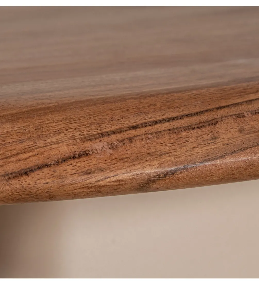 Zestaw 2 stolików kawowych PIMKO 50 cm 40 cm drewno akacja