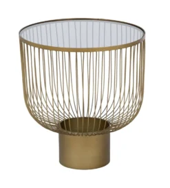 Zestaw 2 stolików kawowych RAG 50 cm 42 cm złote